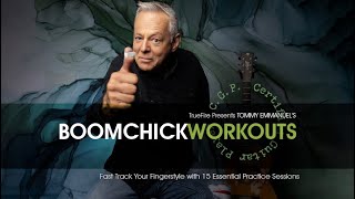 🎸 Tommy Emmanuel Guitar Lessons  Boomchick Workouts Introduction  TrueFire [upl. by Ynobe]