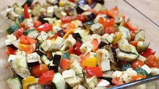 Mediterranes Ofengemüse mit Feta und frischen Kräutern [upl. by Engracia]