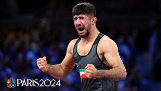 Irans Saeid Esmaeili wins GrecoRoman 67kg gold in his Olympic debut  Paris Olympics  NBC Sports [upl. by Lusa]