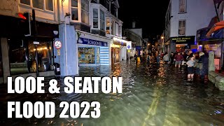 Looe amp Seaton Flood 29th October 2023 [upl. by Sairahcaz332]