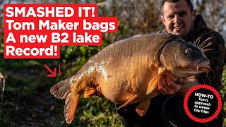 LAKE RECORD Tom Makers Winter Day Session on Linear Fisheries Brasenose 2  Carp Fishing 2020 [upl. by Raleigh]