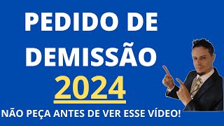 Pedir demissão direitos 2024  Pedir demissão lei nova [upl. by Isidora]