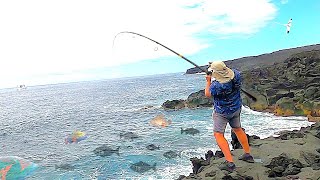 Pêche Du Bord de Mer Sur 1 Spot Incroyable Route Des Laves fishingRéunion974 [upl. by Gregson717]