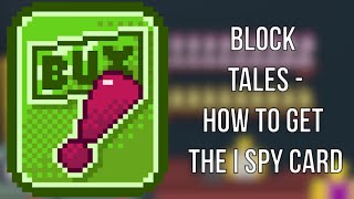 Roblox Block Tales  How To Get The I Spy Card [upl. by Paradies]