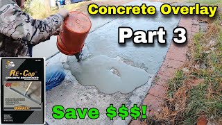 Resurfacing Old Concrete Driveway with Quikrete Recap Part 3 [upl. by Cull421]