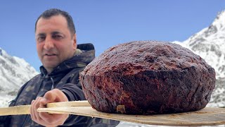 Cocinar en las Montañas Nevadas Pan de Carne con Queso en un Horno a 200 Grados [upl. by Retep]