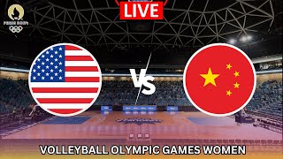 LIVE🔴 USA vs CHINA  Women volleyball  Olympic Games [upl. by Nnaitsirk]