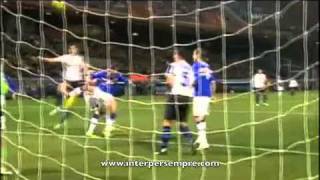 Serie A 20102011 Sampdoria 02 Inter Sky Highlights [upl. by Enoed]