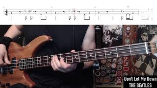 Dont Let Me Down by The Beatles  Bass Cover with Tabs PlayAlong [upl. by Dieball]