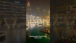 Best Luxury hotel Dubai  Palace Downtown  Watching Dubai Fountain show from my room dubai shorts [upl. by Llered670]