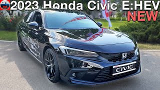 NEW 2023 Honda Civic EHEV  Visual REVIEW interior exterior [upl. by Ahsas]