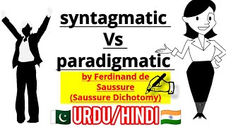 syntagmatic Vs paradigmatic by Ferdinand de Saussure Bs Logical Learning [upl. by Htiekal619]