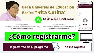 ¡Regístrate exitosamente BECA UNIVERSAL DE EDUCACIÓN BÁSICA quotRITA CETINAquot videotutorial 2024 [upl. by Anrak]