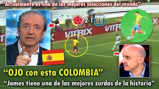 FASCINADOS PERIODISTAS ESPAÑOLES SE RINDEN ante COLOMBIA Y JAMES  COLOMBIA vs ARGENTINA 21 HOY [upl. by Alyak]