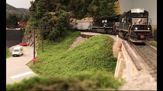 ScaleTrains NS ET44AC and SD402 quotAdmiral Cabquot Lead a Coal Train  HO Scale [upl. by Nashbar280]