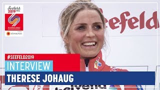 Therese Johaug  quotI felt good todayquot  Ladies 30 km  Seefeld  FIS Nordic World Ski Championships [upl. by Ewen919]