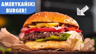 Prawdziwy AMERYKAŃSKI BURGER z grilla krok po kroku  Przepis UMAMI [upl. by Zebaj]