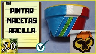 🎨 Cómo pintar macetas de arcilla 3 NIVELES 💚 [upl. by Concordia]