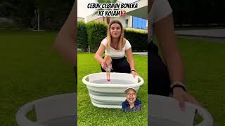 CEBUR CEBURIN BONEKA KE KOLAM⁉️ funny pool comedy prank satisfying bollywood music song [upl. by Pascha]