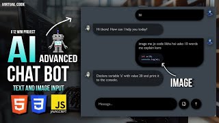 Build AI Advanced ChatBot Using HTML  CSS amp JS 🔥  12 Mini Project [upl. by Rubliw849]