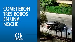 TOUR DELICTUAL  Robaron dos vehículos y terminaron asaltando un restorán en Santiago  CHV Noticias [upl. by Gowrie271]