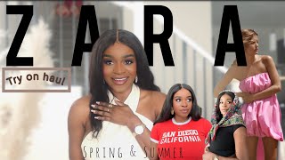 NEW In ZARA Try on Haul Spring amp Summer Trends zara clothinghaul [upl. by Iahk262]