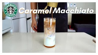 How To Make Starbucks Caramel Macchiato With MAXIM COFFEE RECIPE [upl. by Rennane552]