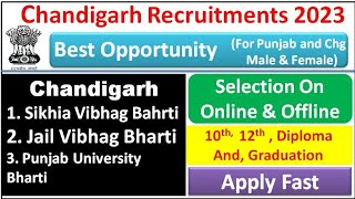 Chandigarh jobs Chandigarh jobs 2023 [upl. by Atikahc642]