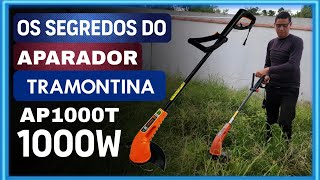 O MELHOR E MAIS COMPLETO VIDEO SOBRE O APARADOR DE GRAMA ELÉTRICO TRAMONTINA AP1000T COM 1000W [upl. by Townsend]