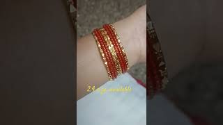 1gm gold Premium Quality Set of 4 bangles 460 free shippingTo order WhatsApp 8309009675 [upl. by Johnsson539]