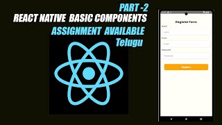 React Native Basic Components Explained telugu reactnative [upl. by Eat]