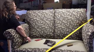 DIY Loveseat Upholstery tutorial with detailed tips Start to finish by a professional upholsterer [upl. by Araccot]