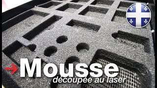 Mousse découpée au laser  Mousse à graver au laser  Inserts en mousse sur mesure [upl. by Naffets]