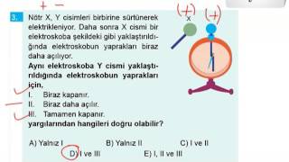 9 SINIF elektroskop çözümlü sorular [upl. by Ylrehc37]