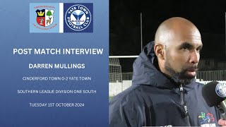 POST MATCH INTERVIEW Darren Mullings reacts to three points at Cinderford Town [upl. by Alius54]