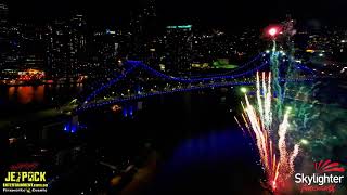 Fireworks Display  Story Bridge Brisbane Queensland [upl. by Reamy]