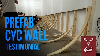 Prefab Cyclorama Wall Testimonial with Off The Grid OTG studios [upl. by Odnarb944]