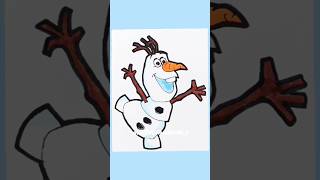 Quick Draw Olaf from Frozen🧡shorts easy shortsfeed sketch stepbystep art viralvideo drawing❄ [upl. by Lletnahc945]