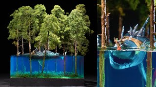 How To Make a Shark In The Forest  Diorama  Epoxy resin [upl. by Atul]