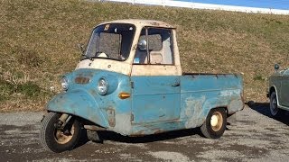 三菱３輪ペット レオ ＴＬ１０型 １９６１年式 運転風景 MITSUBISHI PET LEO 1961 [upl. by Showker]