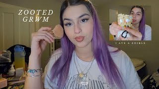 I ATE AN EDIBLE AND DID MY MAKEUP GRWM [upl. by Kliman]