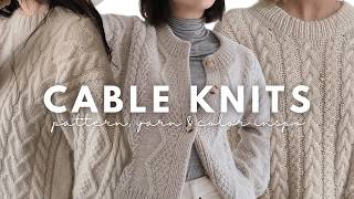 17 cable knitting patterns to knit this fall 🍂 including yarn amp color inspo [upl. by Ytsirc]