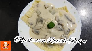 Mushroom Ravioli Recipe  Ravioli Recipe without Pasta Machine  Ravioli Recipe  Italian Recipe [upl. by Greenes]