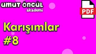 Karışımlar 8  Ayırma Teknikleri  PDF [upl. by Fedora]