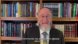 A message from UK Chief Rabbi Mirvis [upl. by Ecinrahs696]