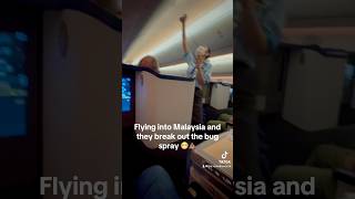 Spraying pesticides INSIDE an airplane is wild 💀Malaysia 🇲🇾 [upl. by Nylia]