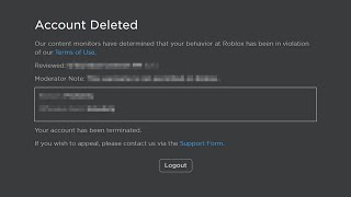 ROBLOX DELETED HIS ACCOUNT FOR NO REASON [upl. by Gregor33]