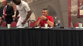 Urban Meyer press conference after OSUs 4921 win vs Indiana [upl. by Idalla]