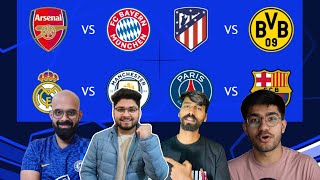 UCL Quarter Final Draw Discussion and Reaction Markaroni DivyanshCR7 ONEMUFC chaarlapate [upl. by Docilla]