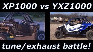 RZR XP1000 vs YXZ1000R smack talk race and FAIL XP1000 exhaust and tune install [upl. by Billat681]